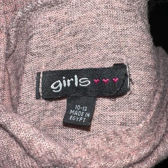 Girls ❤️❤️❤️ Light Dusty Pink Pullover Hoodie Size 10/12 - Picture 6 of 6
